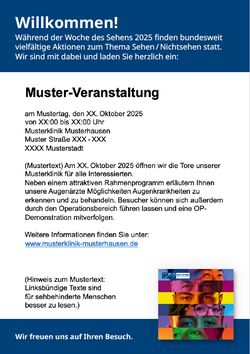 Ansicht der Rückseite des Handzettels