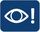 Icon eines Auges mit Ausrufezeichen Icon eines Auges mit Ausrufezeichen